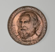 Medal commemorating Henry Wadsworth Longfellow, c. 1882. Creator: Bela Lyon Pratt.