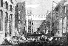 Ruins of Covent-Garden Theatre - Visit of Her Majesty and the Princess Royal, 1856.  Creator: Unknown.