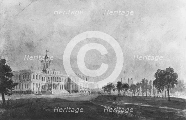 The New City Hall, New York, 1811-ca. 1813. Creator: Pavel Petrovic Svin'in.