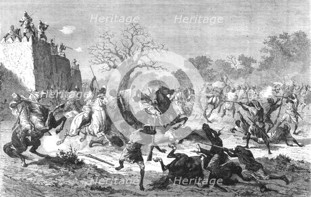 ''The Bambaras attack the Besiegers; Journey from the Senegal to the Niger', 1875. Creator: Unknown.