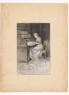 Woman writing, 1870-1937.  Creator: Willem Wenckebach.