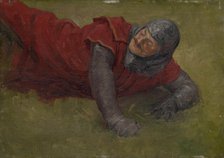 Study of a Wounded Soldier, 1895-1896. Creator: Jozef Hanula.