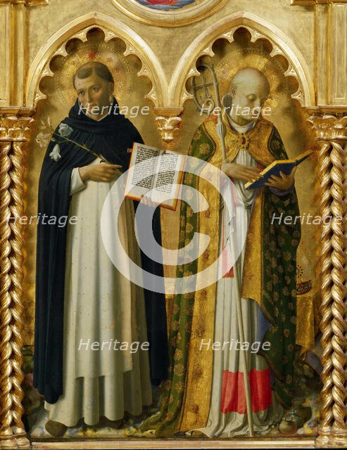 Saints Dominicus and Nicholas of Bari (From the Perugia Altarpiece), ca 1437. Creator: Angelico, Fra Giovanni, da Fiesole (ca. 1400-1455).