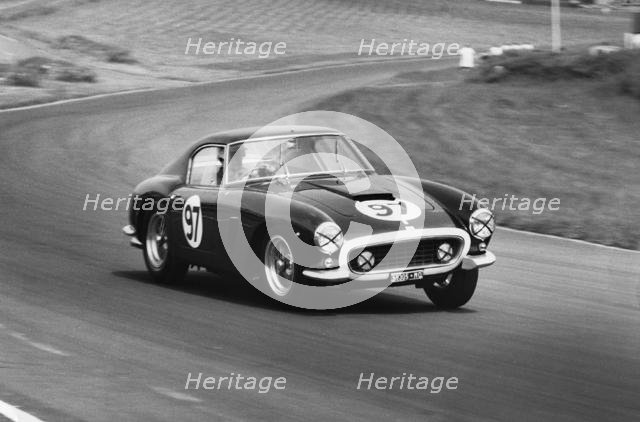 Ferrari 250 SWB driven by Michael Parkes, 1961 Brands Hatch International Meeting. Creator: Unknown.