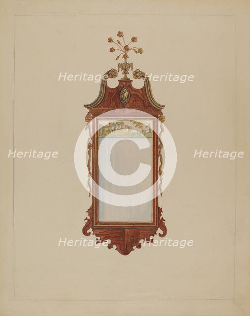 Hepplewhite Mirror, 1935/1942. Creator: Nicholas Gorid.