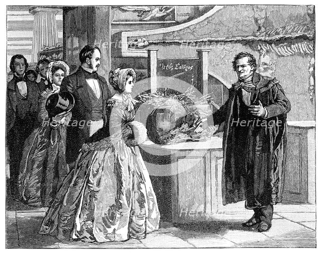 The Queen in the Woodwardian Museum, c1850s, (1900). Artist: Unknown