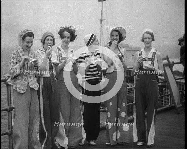 Women Standing by the Sea, 1933. Creator: British Pathe Ltd.