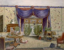 The Chinese Room at Middleton Park, Oxfordshire, 1840. Creator: English School (19th Century).
