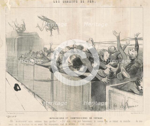 Impressions et compressions de voyage, 19th century. Creator: Honore Daumier.