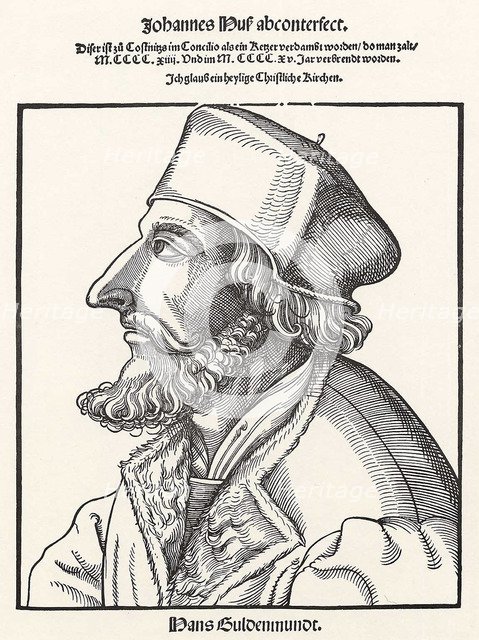 John Hus. Artist: Schoen, Erhard (1491-1592)
