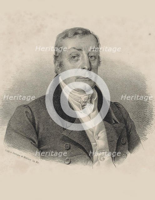 Portrait of the conductor and composer Joseph Weigl (1766-1846) , c. 1830. Creator: Oehme, Franz (1812-1848).
