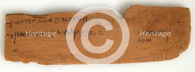 Ostrakon, Coptic, 4th-7th century. Creator: Unknown.