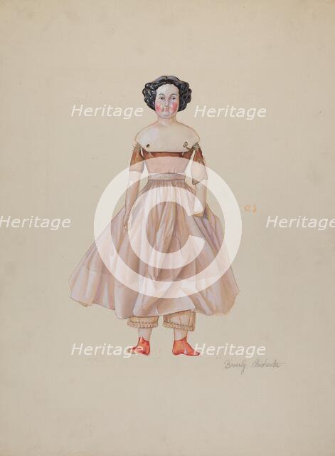 China-Headed Doll, c. 1936. Creator: Beverly Chichester.