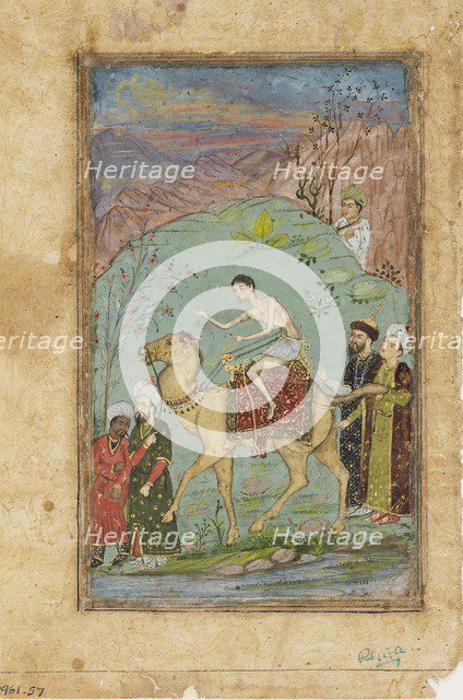 Majnun on a camel, 19th century. Artist: Unknown.