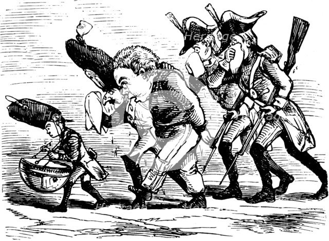 Illustration from the book The Rose and The Ring, by William Thackeray, 1855.  Artist: William Makepeace Thackeray