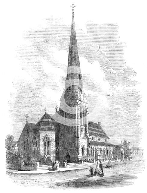 The new church of St. Stephen, Carlisle, built by Miss Burdett Coutts, 1865. Creator: Unknown.