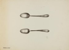 Silver Teaspoon, c. 1938. Creator: Kalamian Walton.