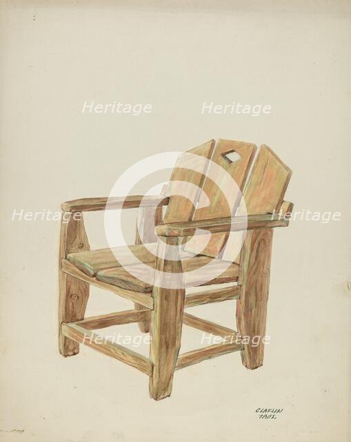 Chair, c. 1938. Creator: Majel G. Claflin.