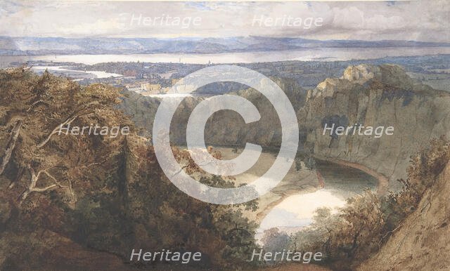 View of Chepstow, Wales, 1834. Creator: John Scarlett Davis.