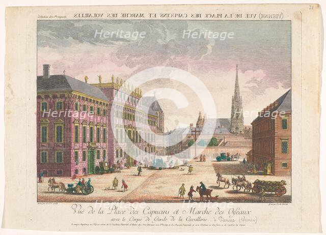 View of the Stadtpalais Liechtenstein on a square in Vienna, 1755-1779. Creator: Johann Sigrist.