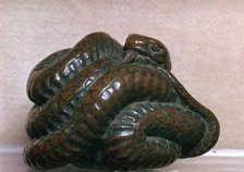 Japanese Netsuke of a snake, 19th century. Artist: Unknown