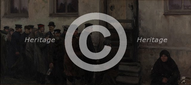 Before a Tavern. Artist: Vladimirov, Ivan Alexeyevich (1869-1947)