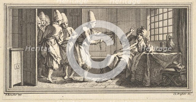 Bringing Rope to the Prisoner, 1746-47. Creator: Claude Augustin Duflos le Jeune.