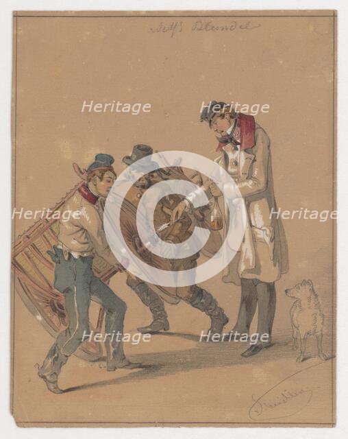 Oiling the Center Pin, around 1850. Creator: Friedrich Carl von Scheidlin.