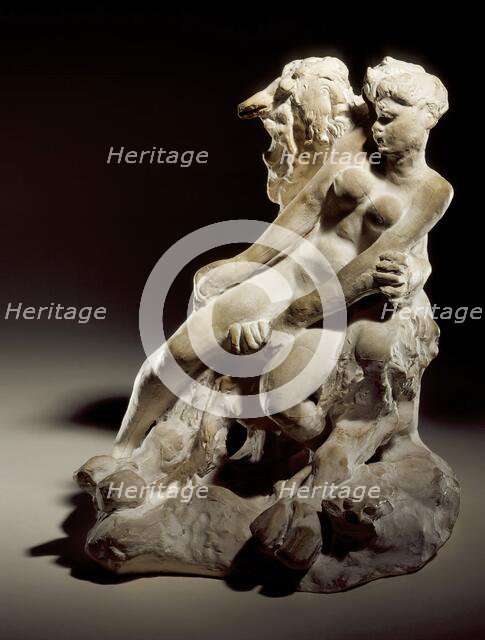 Minotaur or Faun and Nymph, c.1886. Creator: Auguste Rodin.