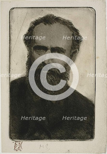 Portrait of Manet, 1880/84. Creator: Henri-Charles Guerard.