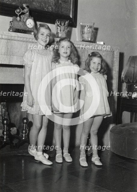 Princesses Margaretha, Birgitta and Desiree of Sweden, c1943. Artist: Karl Sandels