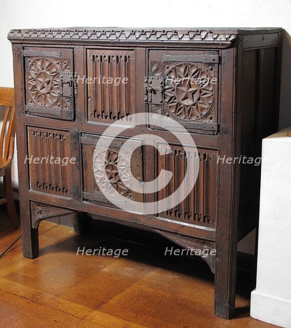 Cabinet or Double Hutch, British, probably 19th or 20th century (15th century style). Creator: Unknown.