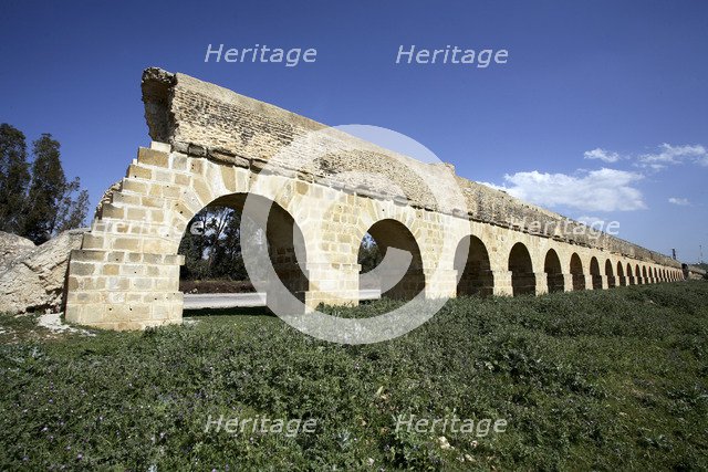 The aqueduct at Zaghouan, Tunisia. Artist: Samuel Magal