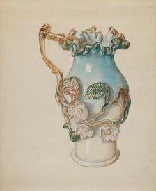 Ornamental Blue Pitcher, c. 1936. Creator: Robert Stewart.