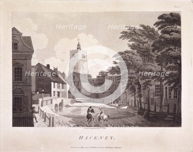 Hackney Brook, Hackney, London, 1791. Artist: William Ellis