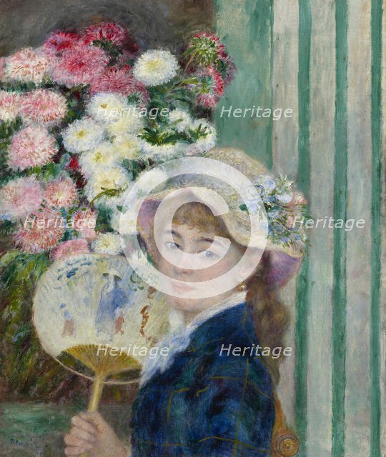 Woman With A Fan, c1879. Creator: Pierre-Auguste Renoir.