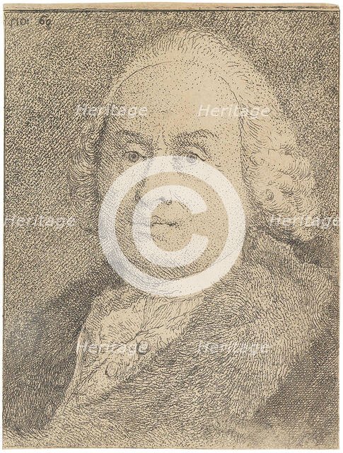 Portrait of Giovanni Battista Tiepolo (1696-1770), 1770. Creator: Tiepolo, Giandomenico (1727-1804).