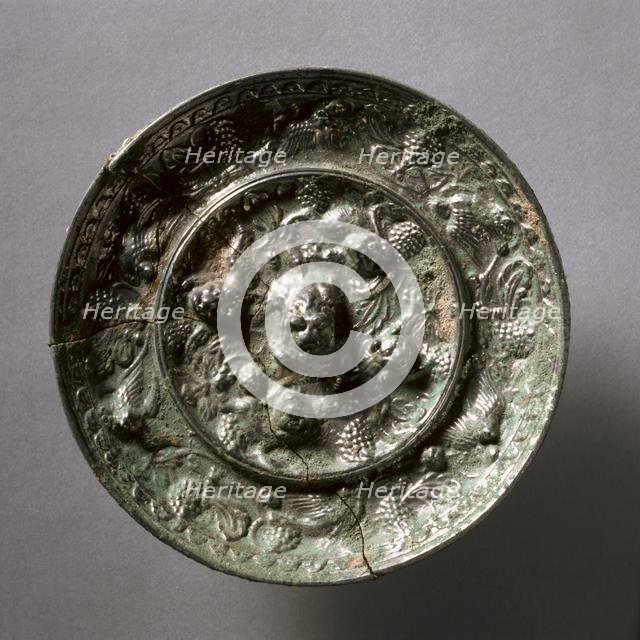 Animal-and-Grape Mirror, early 7th Century- early 10th Century. Creator: Unknown.