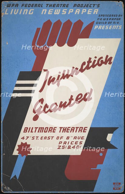 Injunction Granted, New York, 1936. Creator: Unknown.