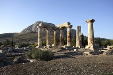 The Temple of Apollo at Corinth, Greece. Artist: Samuel Magal