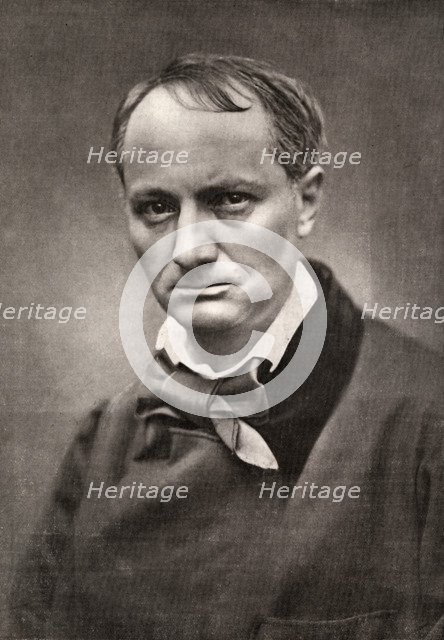 Charles Baudelaire, influential French poet, critic and translator, mid-19th century. Artist: Unknown