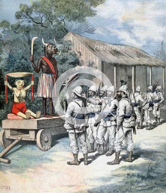 The idol of war, Kana, Dahomey, Africa, 1892. Artist: Henri Meyer