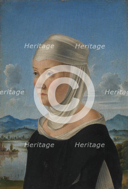 Portrait of a Woman, Possibly a Nun of San Secondo; (verso) Scene in Grisaille, ca. 1485-95. Creator: Jacometto Veneziano.