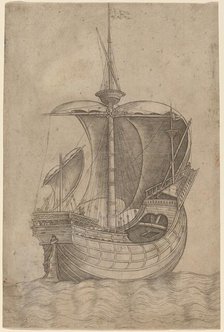 Carrack, Heading to the Right, c. 1480/1500. Creator: Unknown.