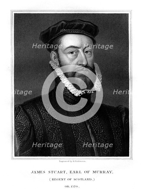 James Stewart, 1st Earl of Moray, Regent of Scotland, (1827).Artist: H Robinson
