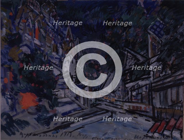 Stage design for the opera The Tale of Tsar Saltan by N. Rimsky-Korsakov, 1913. Artist: Korovin, Konstantin Alexeyevich (1861-1939)