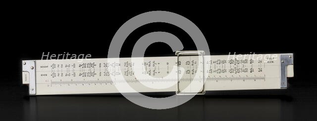 Chemical slide rule owned by Sally Ride, ca. 1970. Creator: Keuffel & Esser Co..