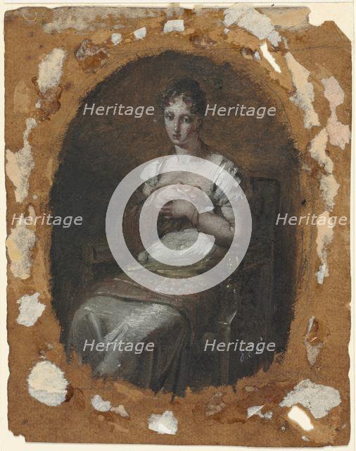 Young Woman Seated, last fourth 18th century or first fourth 19th century. Creator: Pierre-Paul Prud'hon (French, 1758-1823).