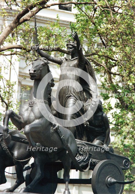 Statue of Boudicca and her daughters in a chariot, Thames Embankment, London, 19th century Artist: Thomas Thornycroft