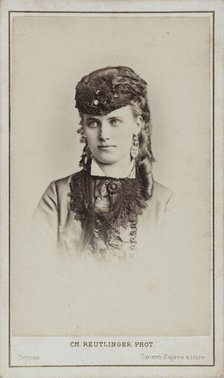 Portrait of Christine Nilsson (1843-1921). Creator: Photo studio Reutlinger, Paris  .